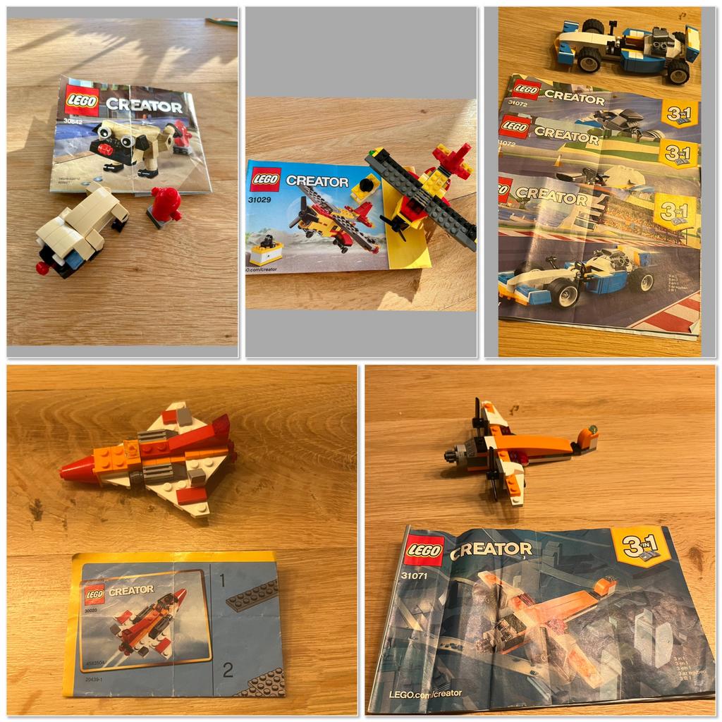 Lego Creator 31029, 30020, 30542, 31027 & 31057, Ophalen of Verzenden, Zo goed als nieuw