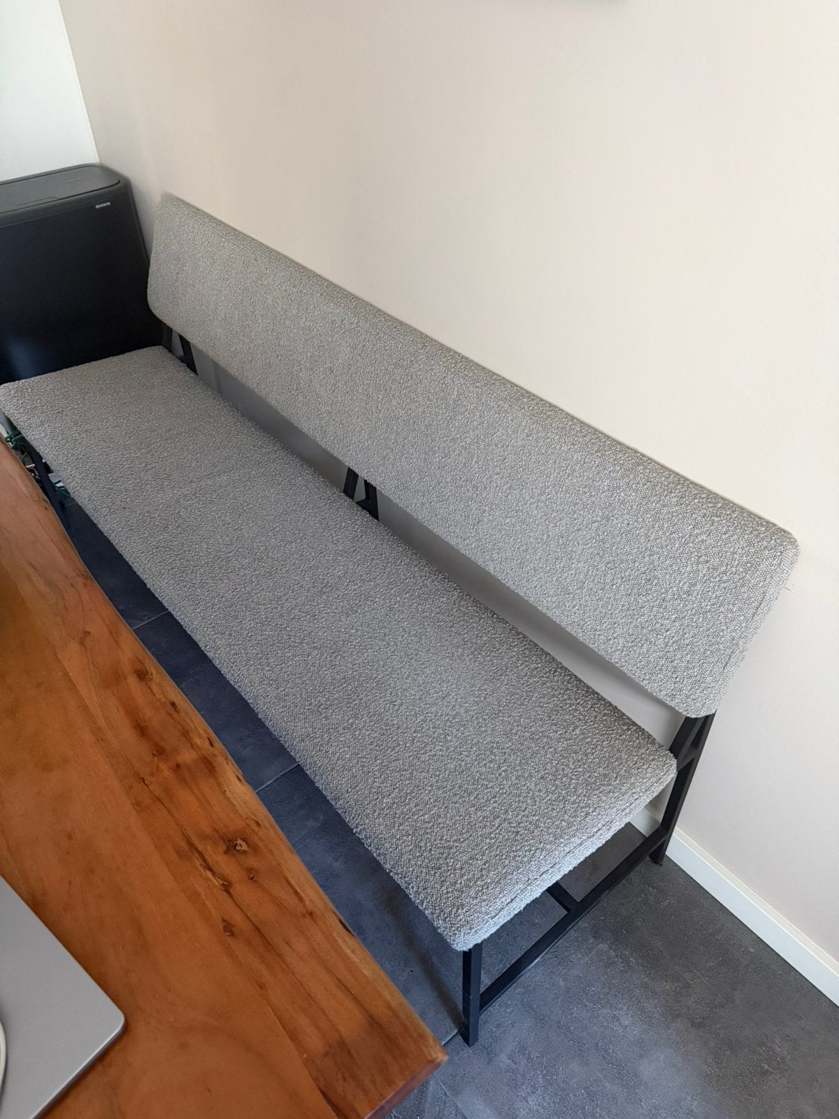 Eetkamer bank grijs 180cm, Ophalen
