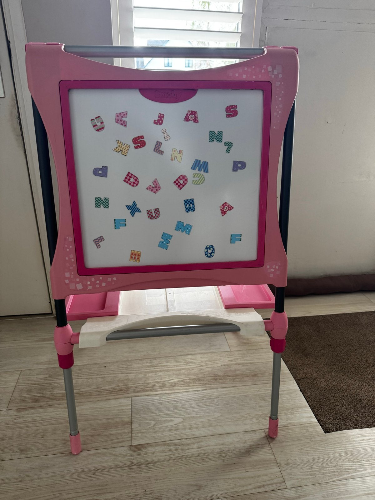 Smoby Tekenbord / Schoolbord Roze met Magnetische Letters, Ophalen, Gebruikt, Knutselen