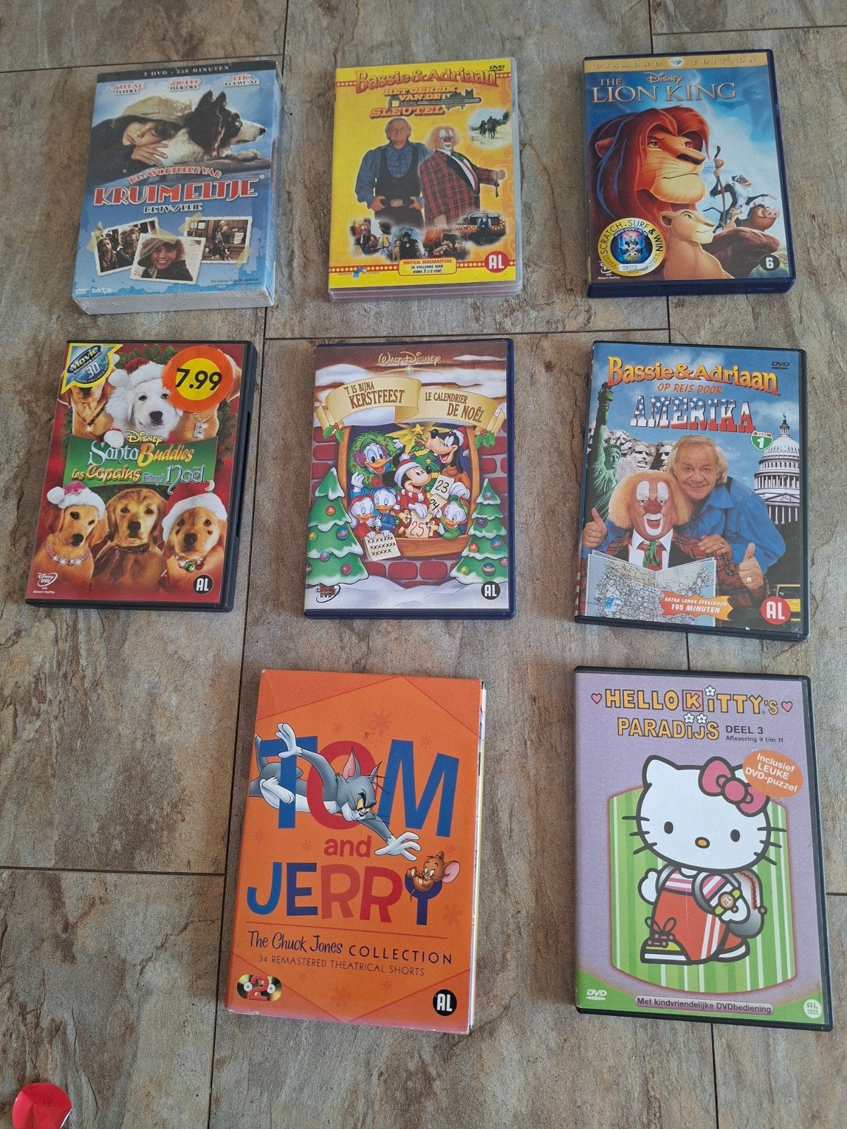 Diverse Kinderfilms: Disney, Bassie & Adriaan, Tom & Jerry, Ophalen, Gebruikt, Animatie, Alle leeftijden