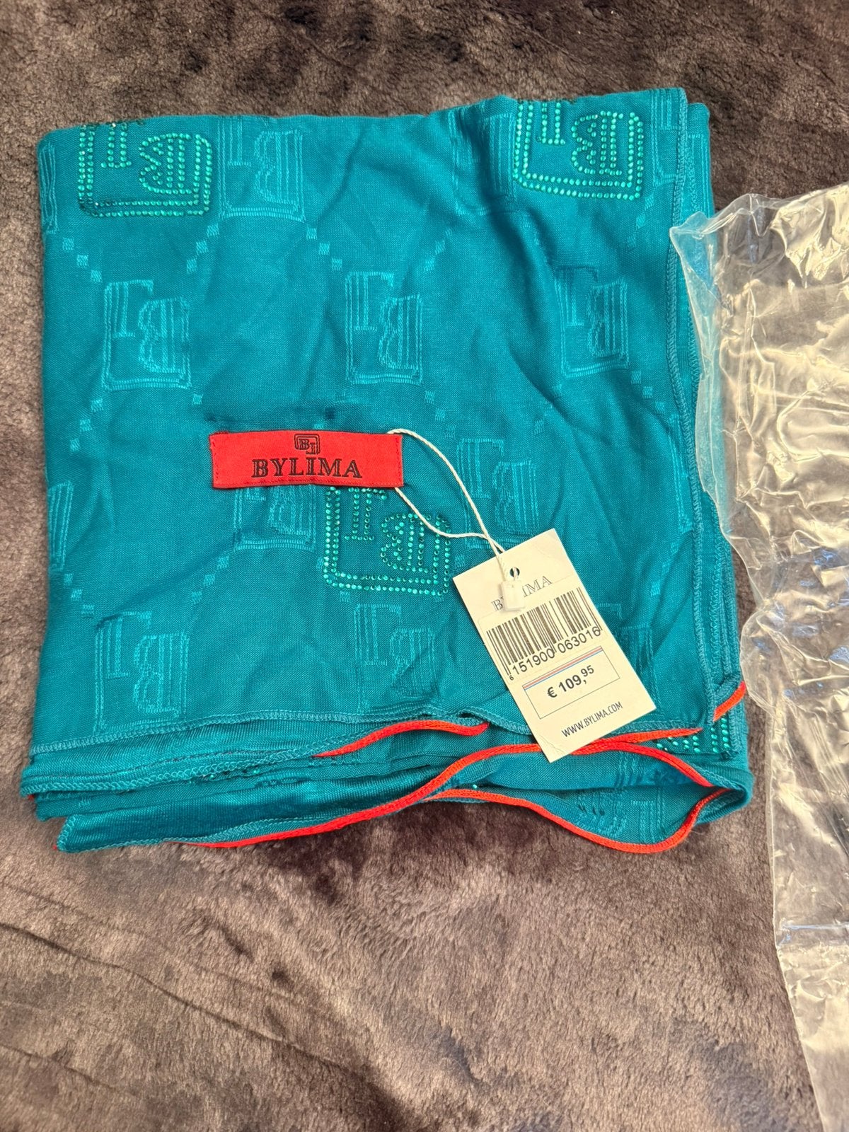 Nieuw Bylima enchante stonework scarf turquoise, Ophalen of Verzenden, Nieuw, Sjaal