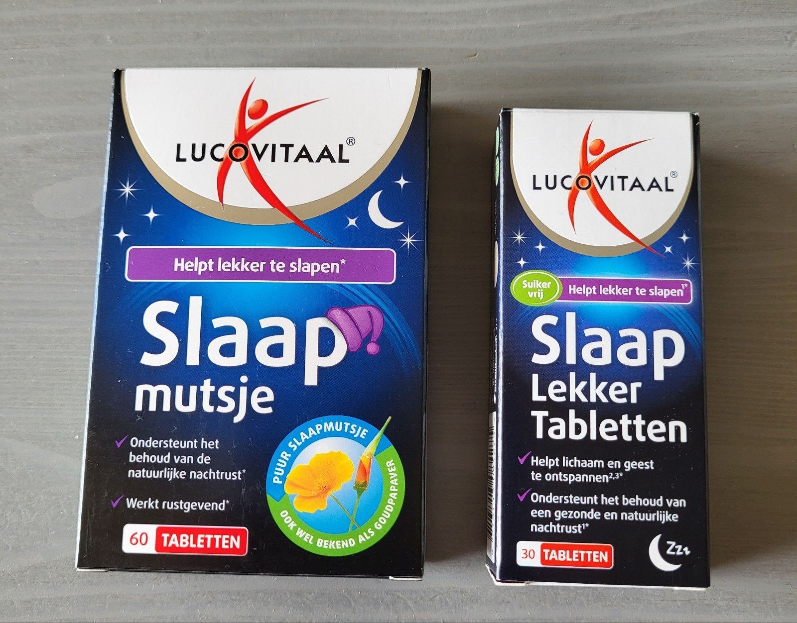 2 doosjes Lucovitaal slaap lekker&slaap mutsje tabletten., Ophalen of Verzenden, Nieuw, Overige typen