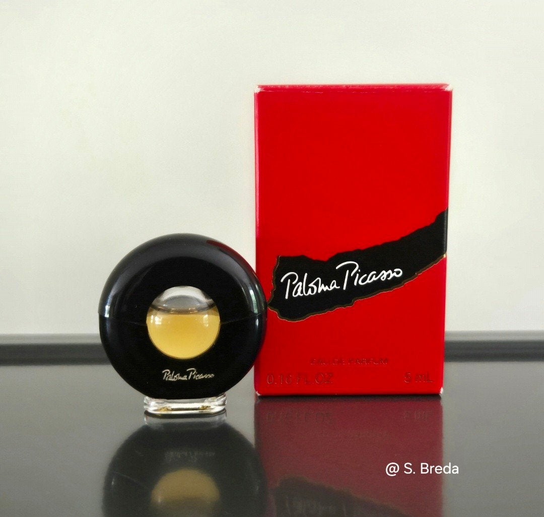 Paloma Picasso - Eau de Parfum miniatuur met doosje, Ophalen of Verzenden, Zo goed als nieuw, Miniatuur, Gevuld