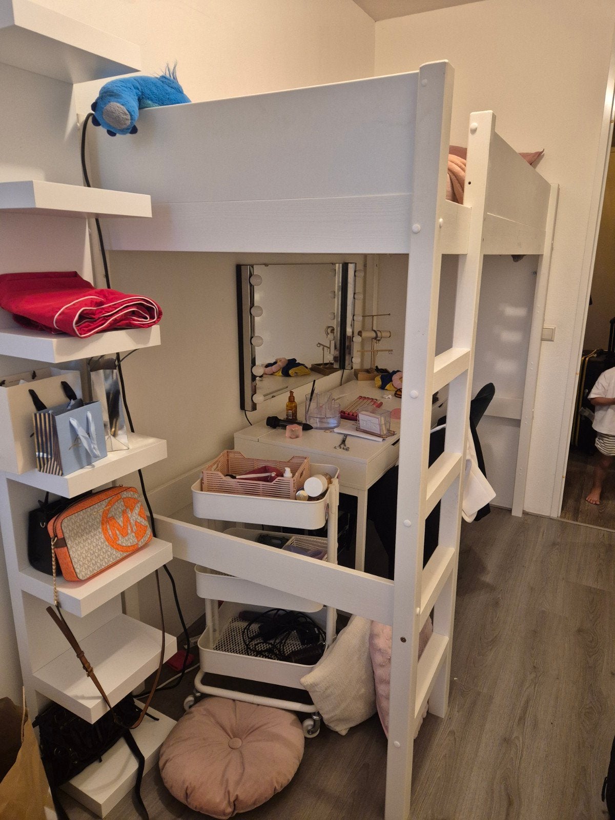 IKEA Hoogslaper met bureau en opbergruimte, Ophalen, Gebruikt, Eenpersoons, 200 cm