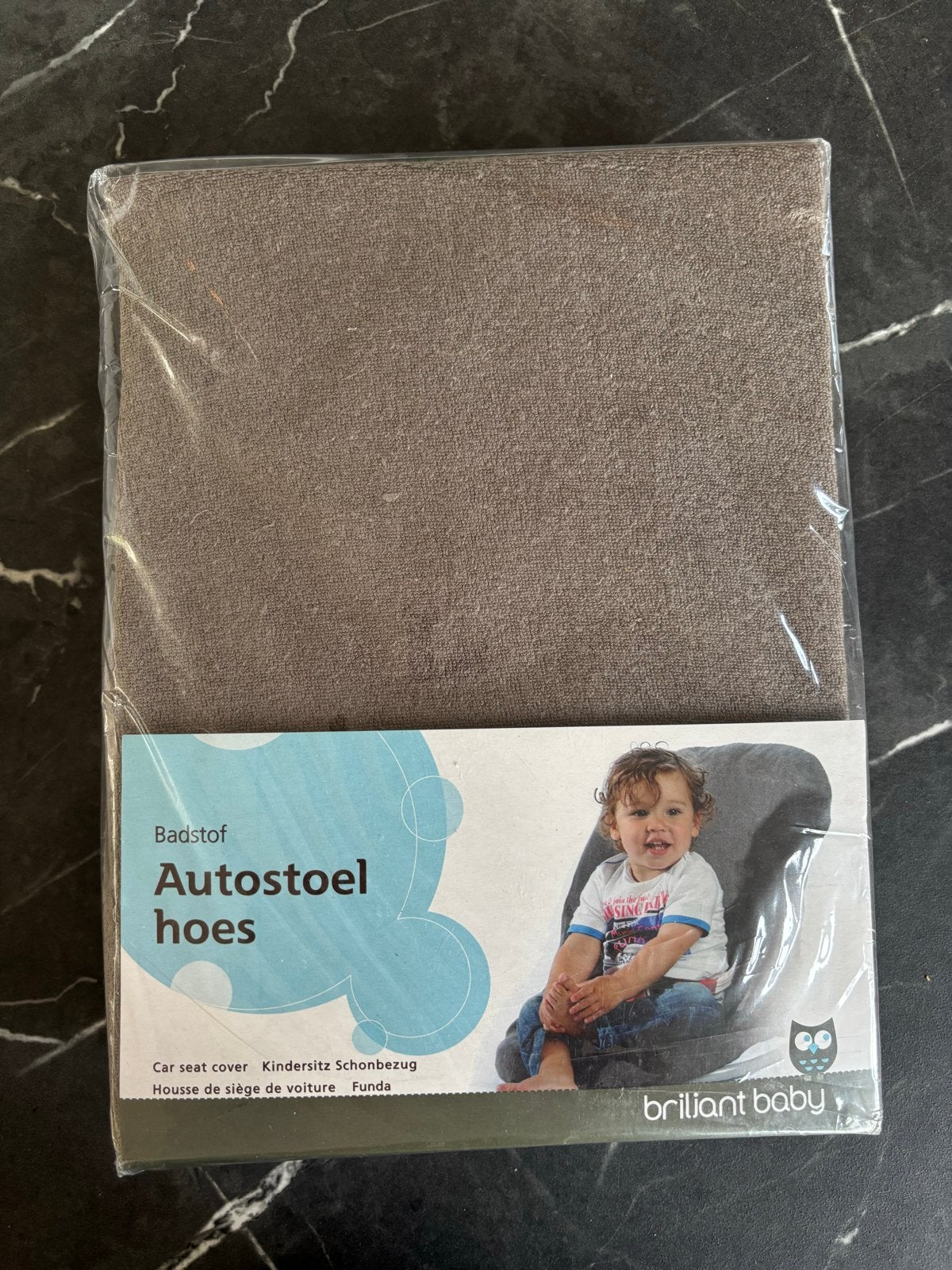 Brilliant Baby Badstof Autostoelhoes - grijs, Overige merken, Autogordel, Nieuw, Ophalen of Verzenden