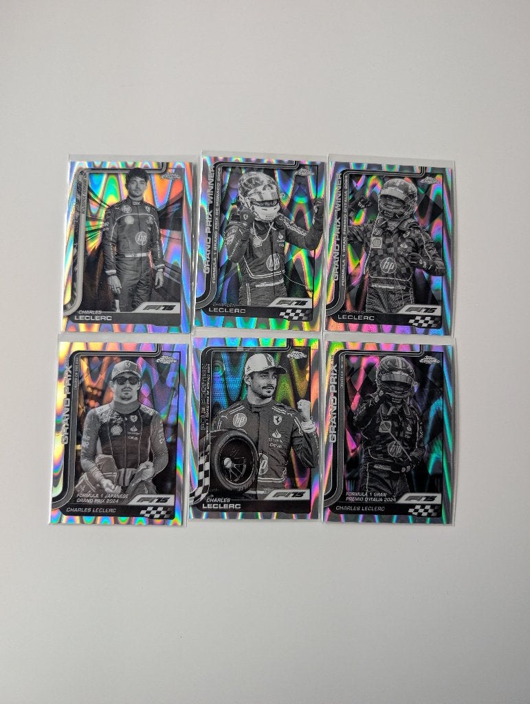 2025 topps chrome f1 6x charles leclerc raywave, Ophalen of Verzenden, Zo goed als nieuw, Plaatje