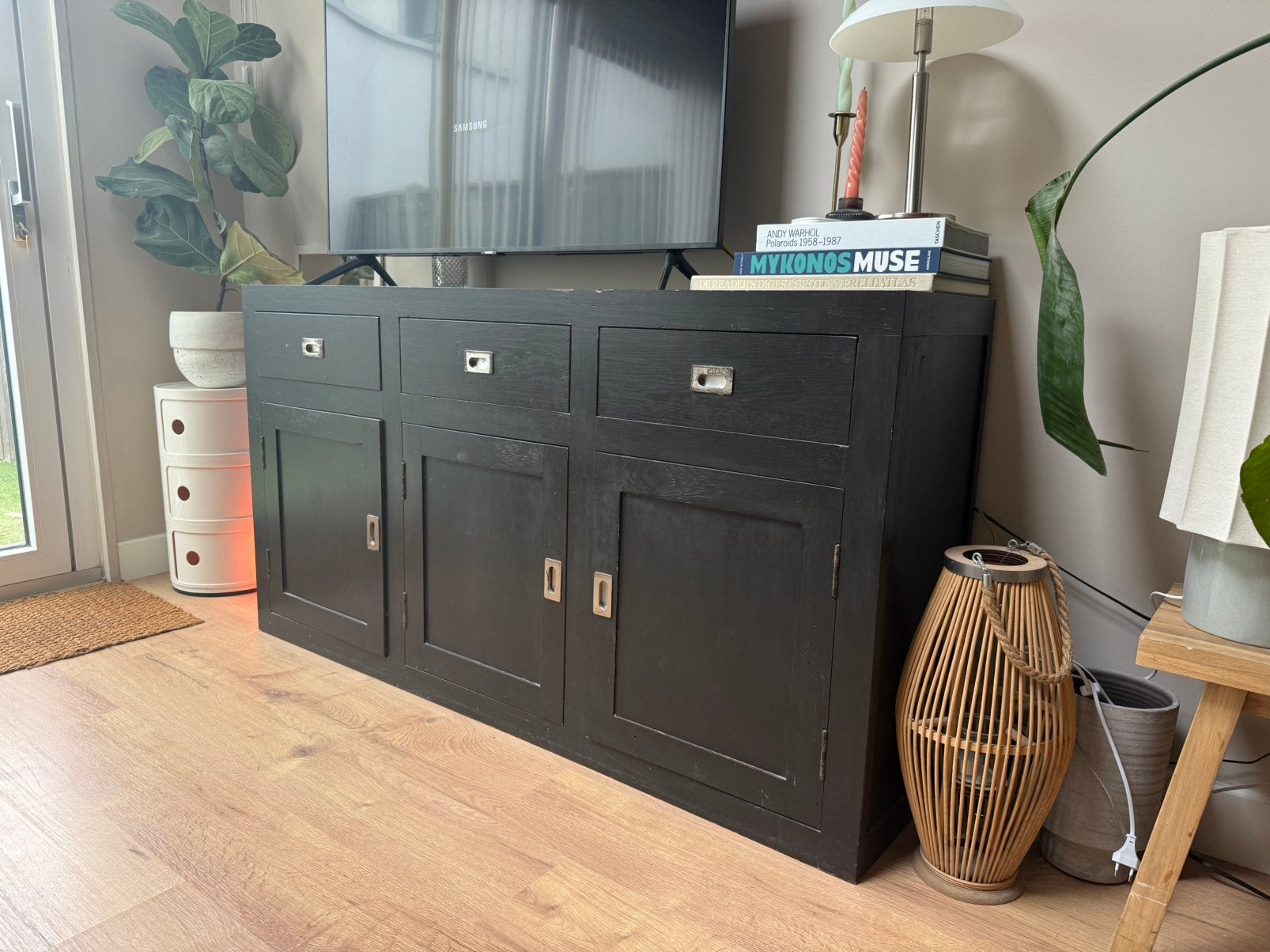 Massief houten dressoir, Huis en Inrichting, Gebruikt, 150 tot 200 cm, Eikenhout, Ophalen of Verzenden