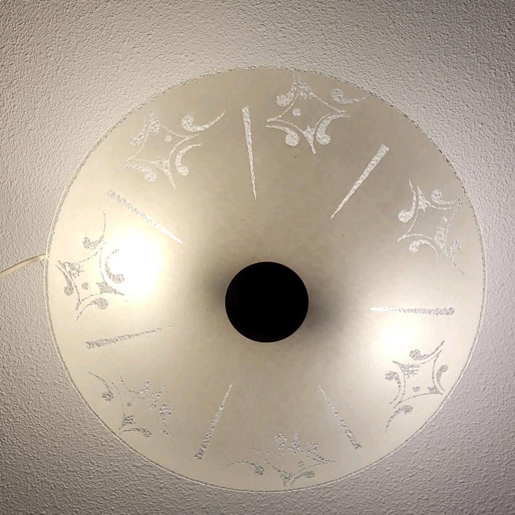Retro design vintage schaal lamp floral bloemen, Huis en Inrichting, Lampen | Plafondlampen, Ophalen of Verzenden, Zo goed als nieuw