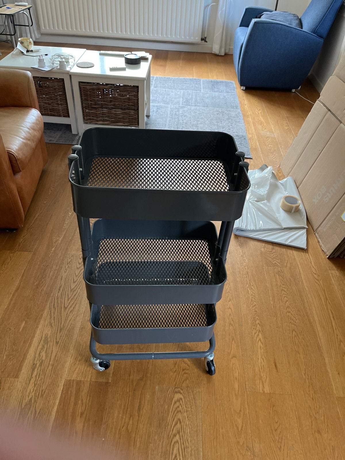 IKEA RÅSKOG Roltafel - Donkergrijs, Ophalen, Zo goed als nieuw