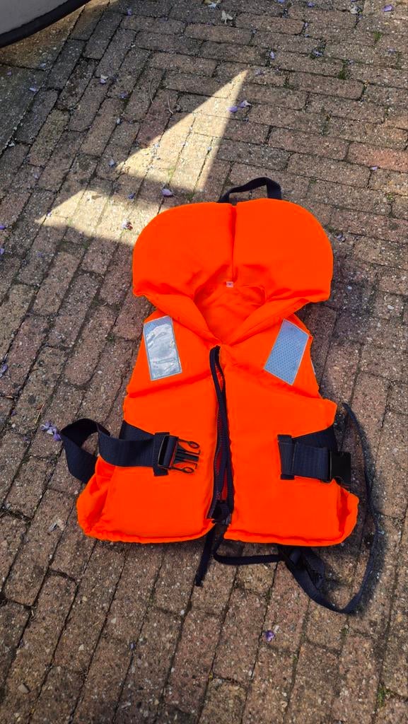 Oranje reddingsvest met fluitje voor kind, Ophalen, Nieuw