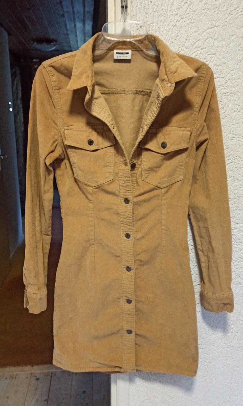 Noisy May overhemdjurk corduroy, Bruin, Ophalen of Verzenden, Zo goed als nieuw, Maat 34 (XS) of kleiner