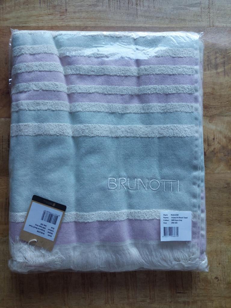 Nieuw Brunotti Strandlaken, Ophalen of Verzenden, Nieuw, Grijs, Handdoek