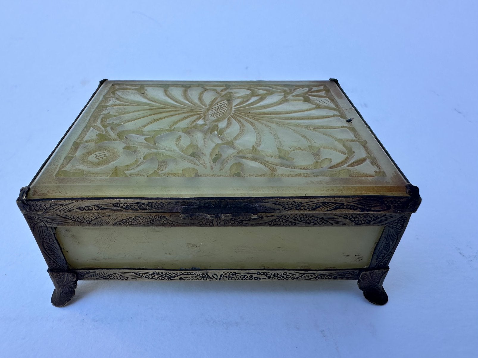 Antiek Chinees Jade Juwelenkistje, Ophalen of Verzenden