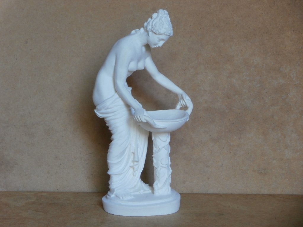 Griekse godin Aphrodite Danaid Danaiden Venus naakte beeldje, Gips, Ophalen of Verzenden, 20 - 50 cm, Wit