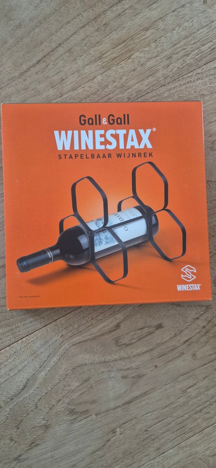 Gall & Gall WINESTAX 20 stuks Stapelbaar Wijnrek - Zwart, Ophalen, Kunststof, Zo goed als nieuw, 25 flessen of meer