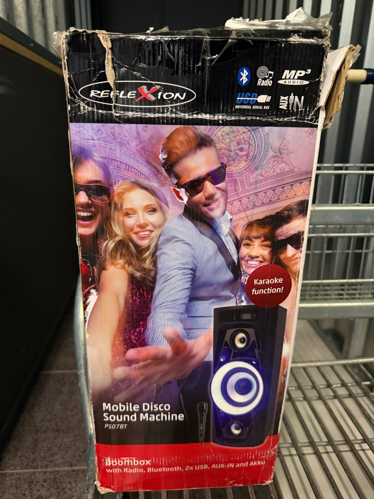 Reflexion Mobile Disco Sound Machine PS07BT - Zo goed als ni, Ophalen, Zo goed als nieuw, Complete set