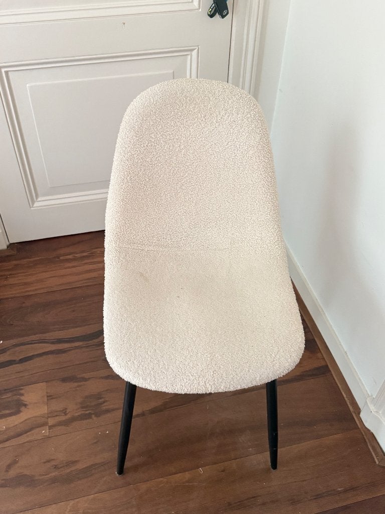 4x teddy eetkamerstoel, Huis en Inrichting, Stoelen, Ophalen, Wit, Zo goed als nieuw, Vier