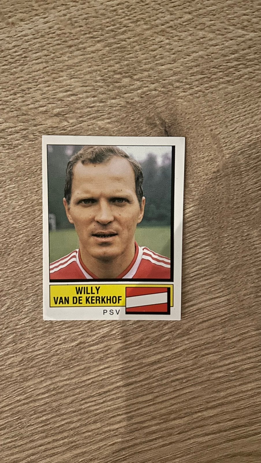 Panini Voetbal 88 plaatje Willy van de Kerkhof PSV, Verzenden, Zo goed als nieuw, Plaatje