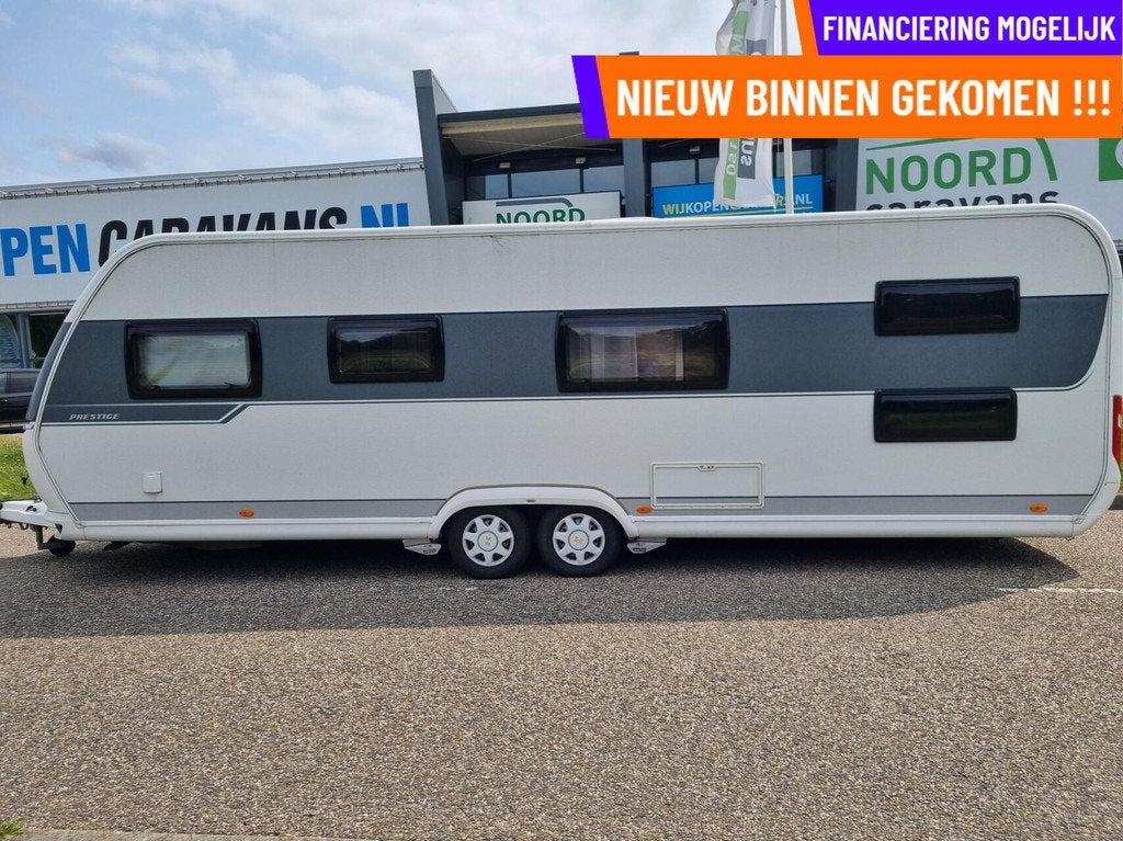 Hobby PRESTIGE 720 KFU STAPELBED + MOVER +AIRCO +CASS LUIFEL, Caravans en Kamperen, Caravans, Mover, Rondzit, Hobby, Bedrijf
