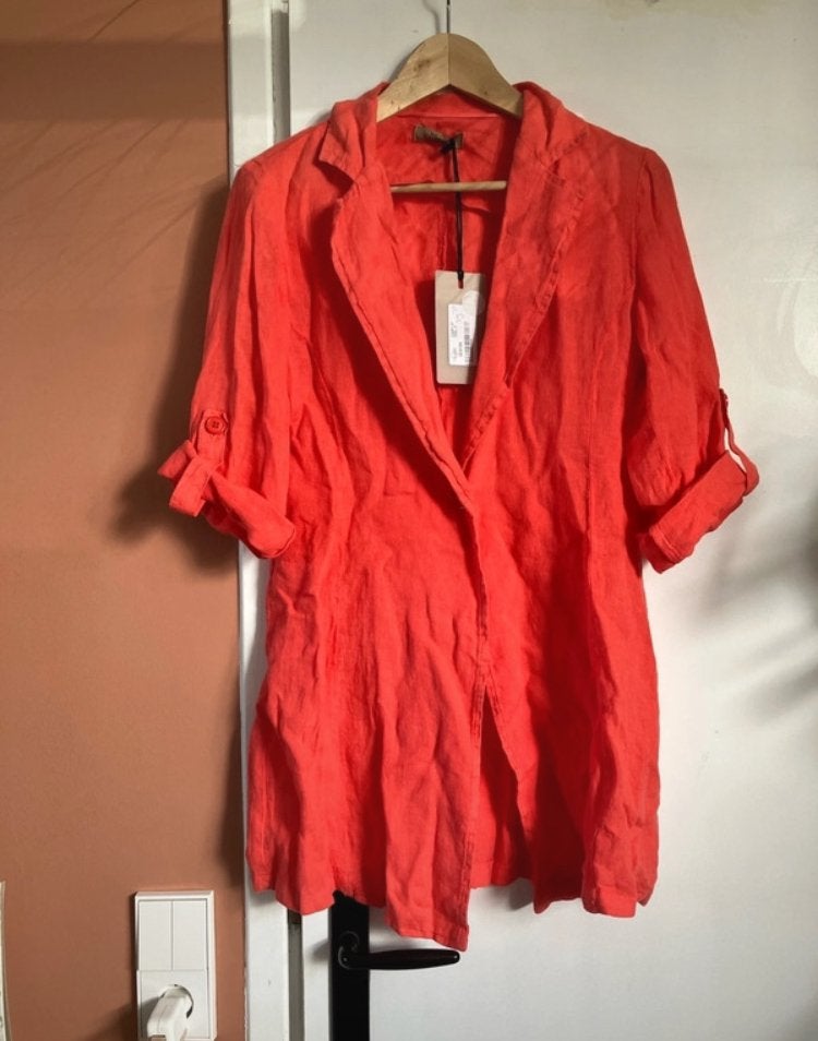 Nieuw blazer blousje koraal rood S/36, Ophalen of Verzenden, Zo goed als nieuw, Oranje