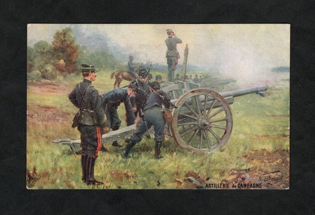 Militair Artillerie Veldschut Kanon 1919., Verzamelen, Ophalen of Verzenden, Voor 1920, Gelopen, Politiek en Historie