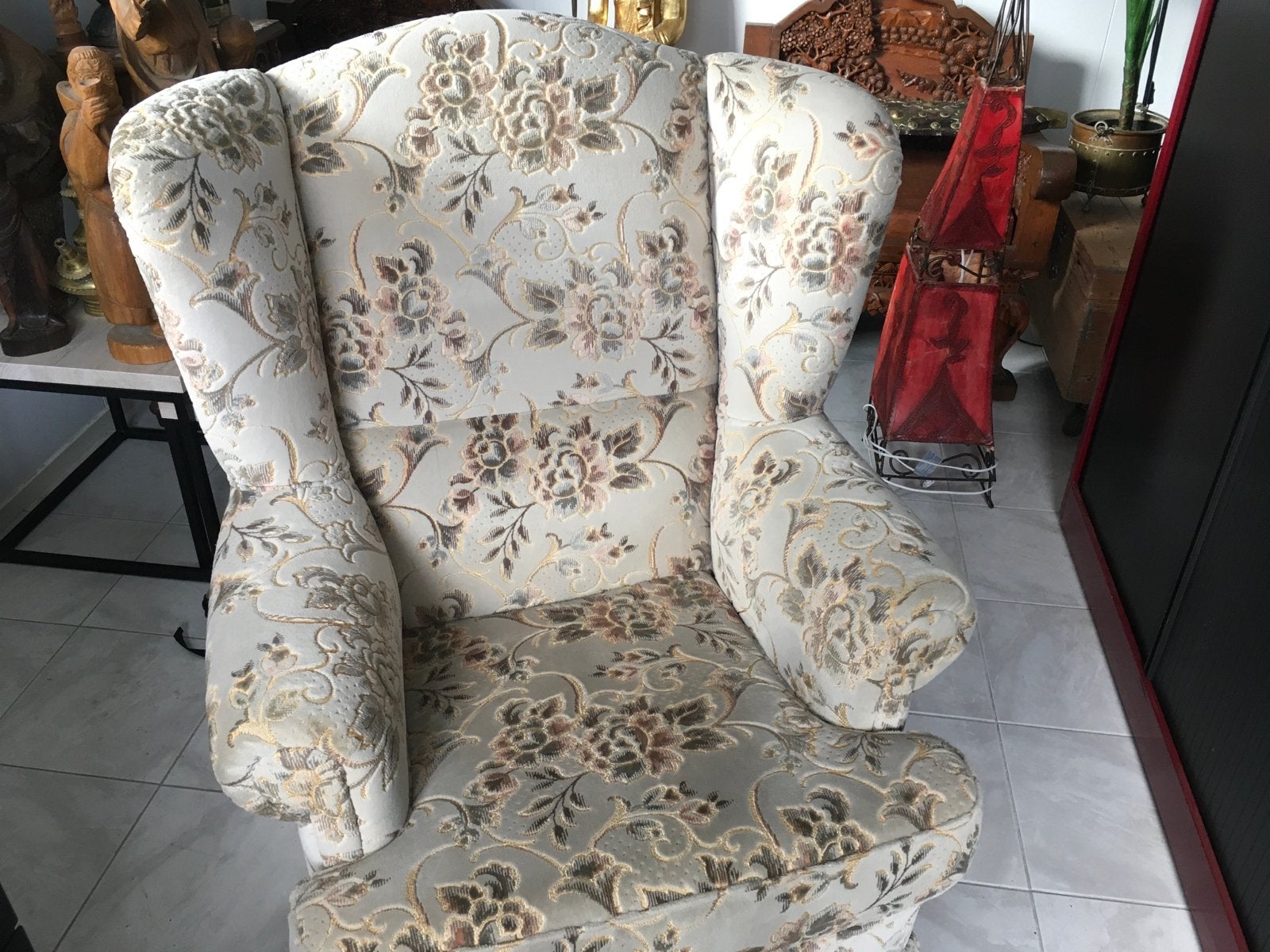Comfortabele fauteuil met bloemenprint, zeer goede staat, Ophalen, P, P, P