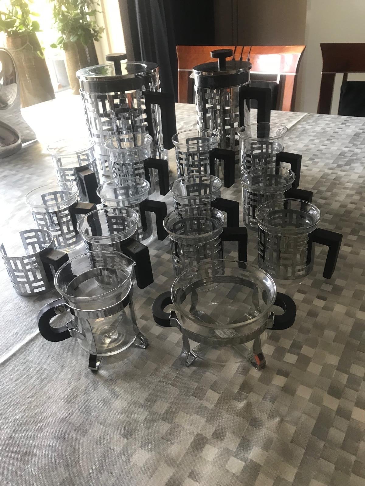 Bodum Koffie- en Theeset met Glazen, Suiker- en Melkkan, Bodum, Zwart, Ophalen, Theepot/fluitketel