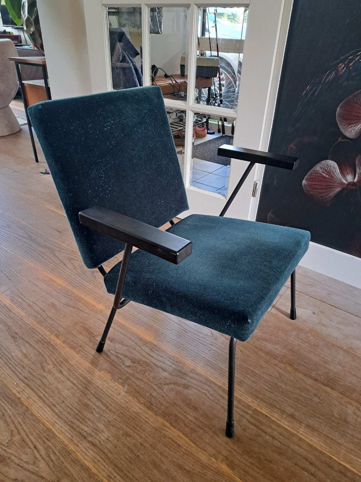 Vintage fauteuil Gispen by Wim Rietveld model 1401, Ophalen