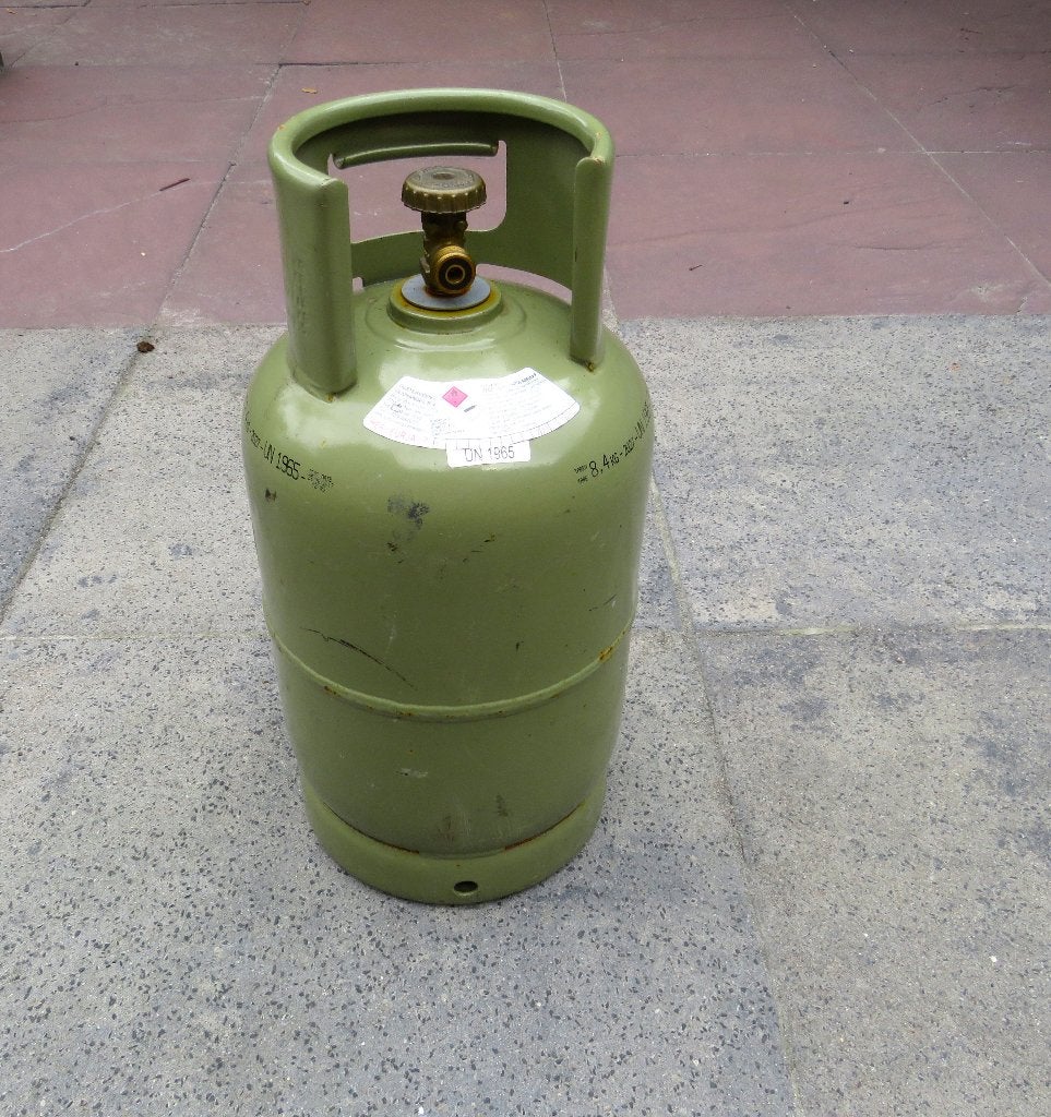 Groene camping gasfles - 5 kg - nog 90 % vol., Ophalen, Zo goed als nieuw