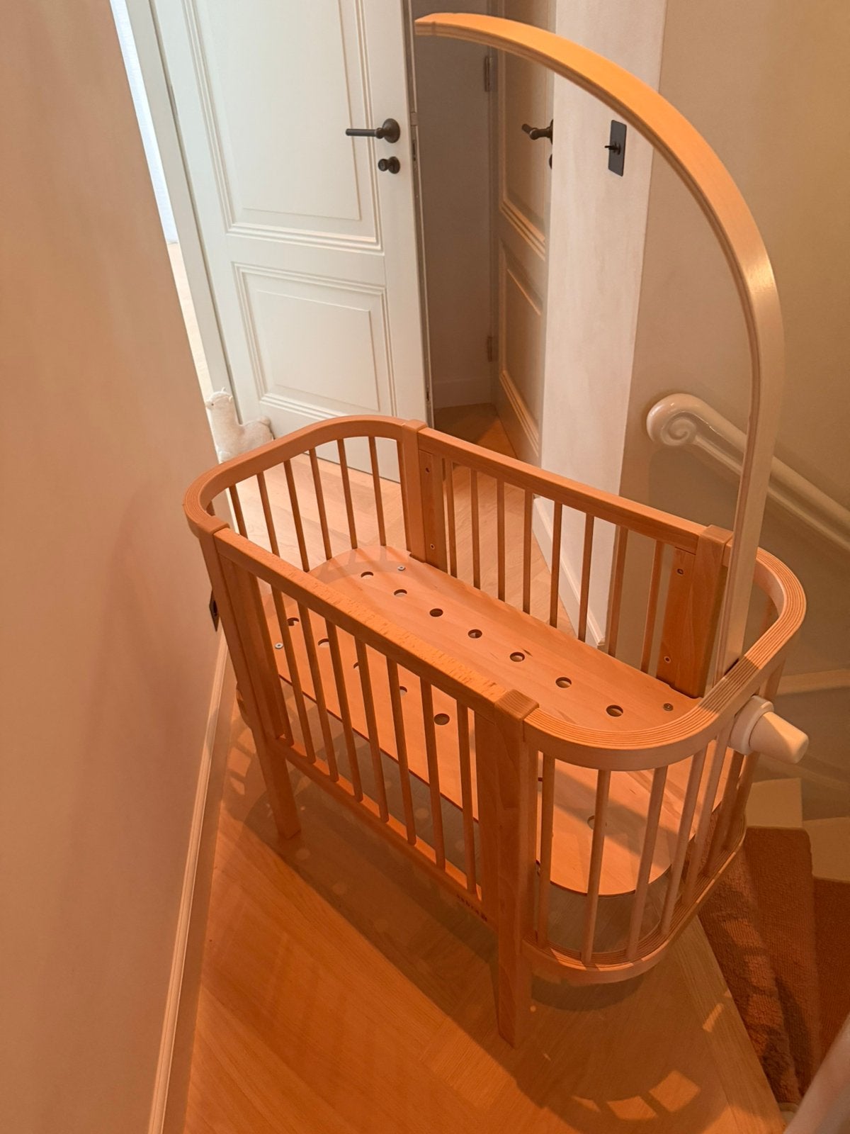 Sebra – 2-in-1 Co-Sleeper / Baby Wieg – Wooden Edition, Kinderen en Baby's, Babywiegjes en Ledikanten, Ophalen, Zo goed als nieuw