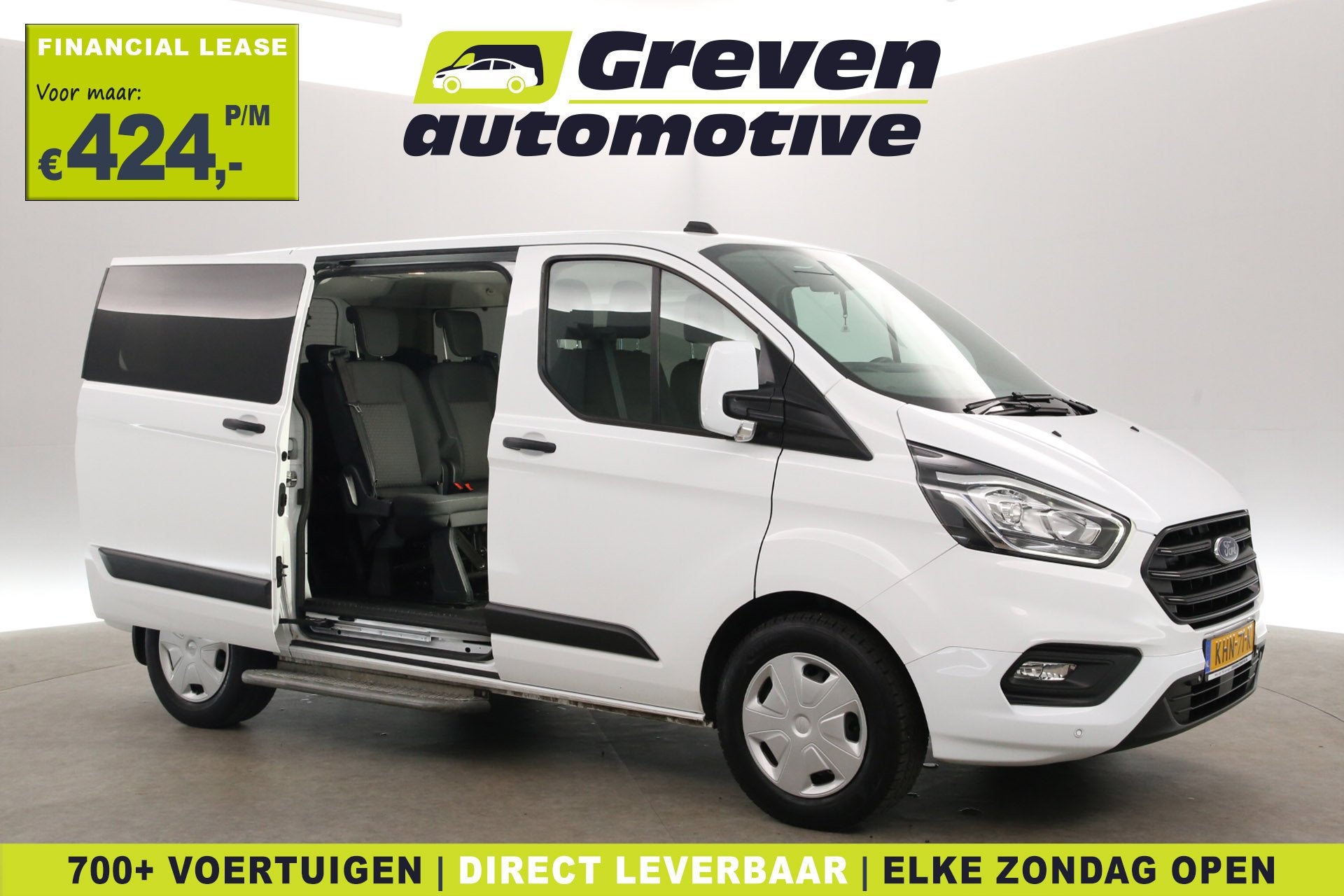 Ford Transit Custom 2.0 TDCI L1H1 | 9 Persoons | Airco | Cru, Auto's, Voorwielaandrijving, Stof, Gebruikt, Euro 6