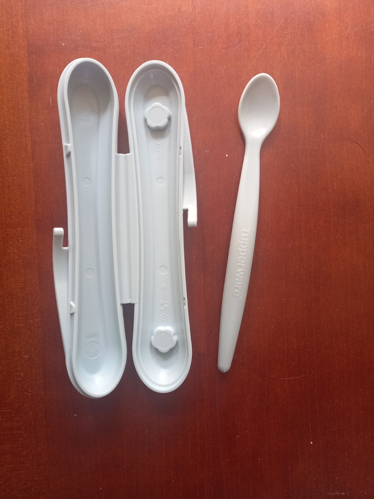 Tupperware lepelhouder met lepel - lichtblauw, Ophalen of Verzenden, Gebruikt, Blauw, Overige typen