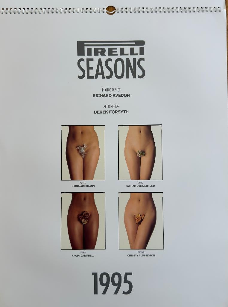 PIRELLI KALENDER 1995, Naomi Campbell en Christy Turlington, Diversen, Ophalen of Verzenden, Maandkalender, Nieuw