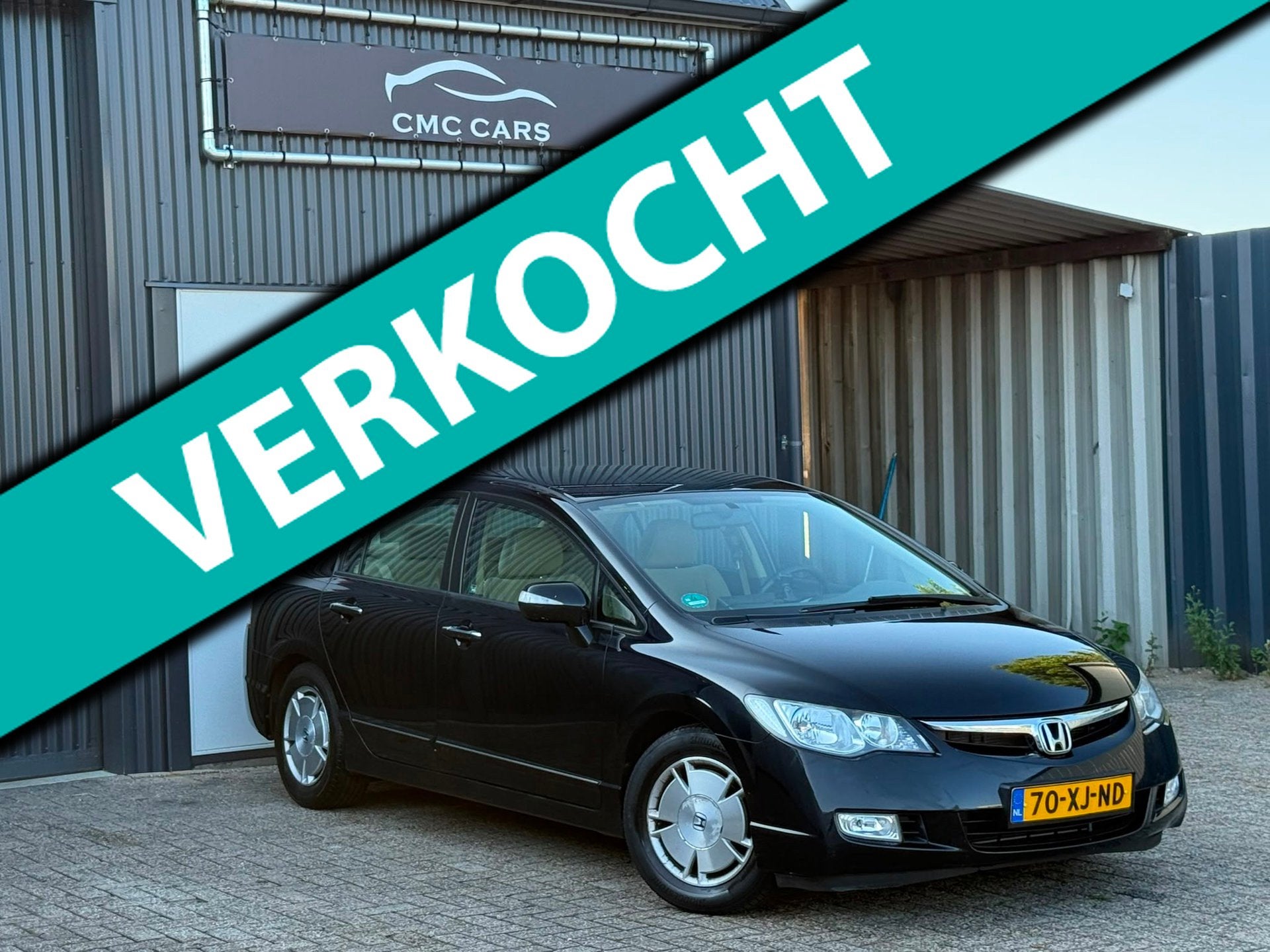 Honda Civic 1.3 Hybrid Elegance 2E EIGENAAR//UNIEKKMS!//AIRC, Zwart, Origineel Nederlands, Bedrijf, Hybride Elektrisch/Benzine