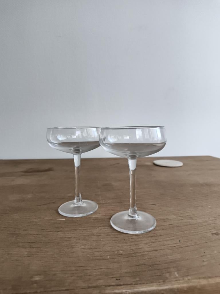 Set van 2 Martini glazen, Champagne glas/ Wijn glas, Antiek en Kunst, Ophalen of Verzenden
