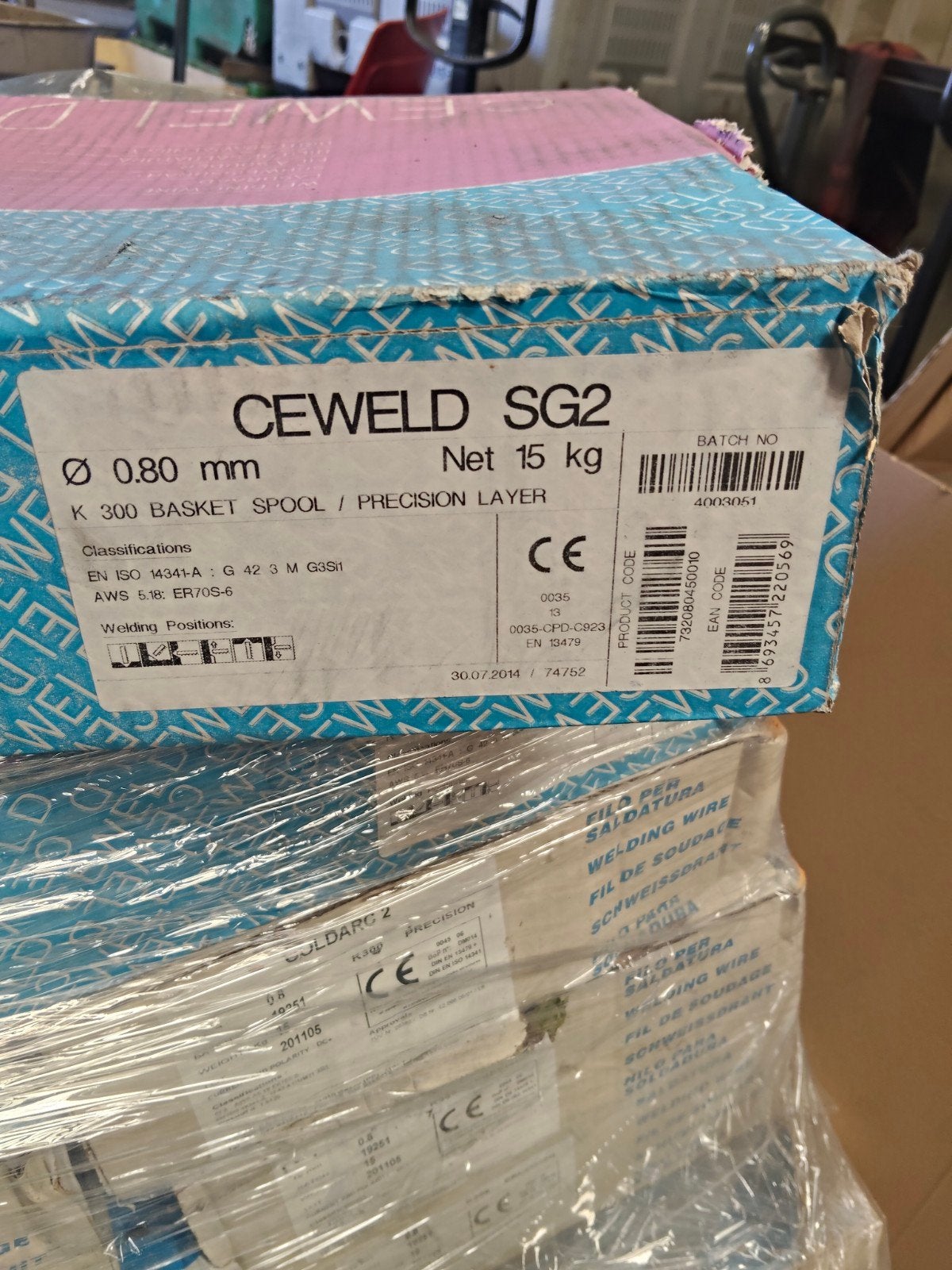 CEWELD Lasdraad SG2 0.8mm - 15kg K300 Basket Spool, Ophalen of Verzenden