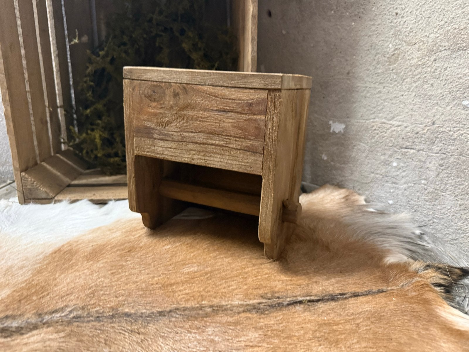Houten toiletrolhouder met klepje - Landelijke stijl, Toilet-accessoire, Bruin, ., Overige merken