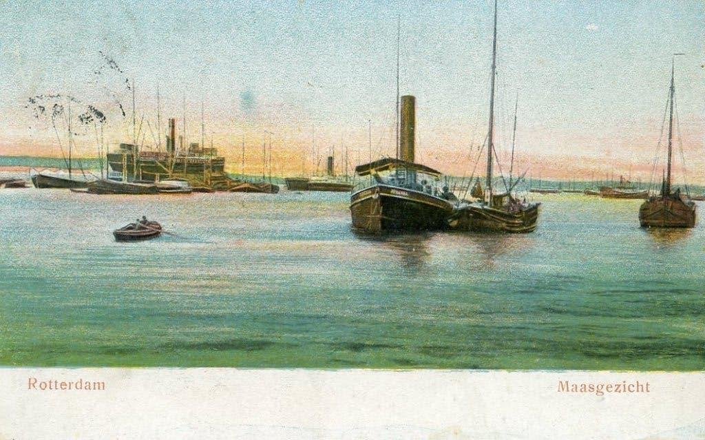 Rotterdam Ansichtkaart met postzegel gelopen, Verzenden, Zuid-Holland