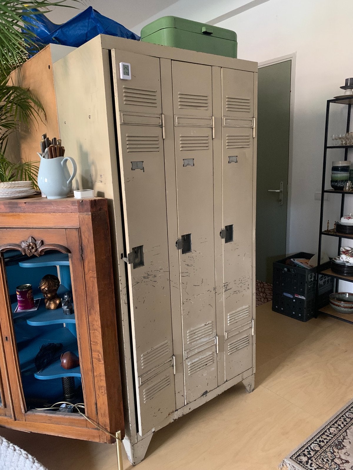Vintage metalen locker kast - Industriële stijl, Ophalen, Gebruikt