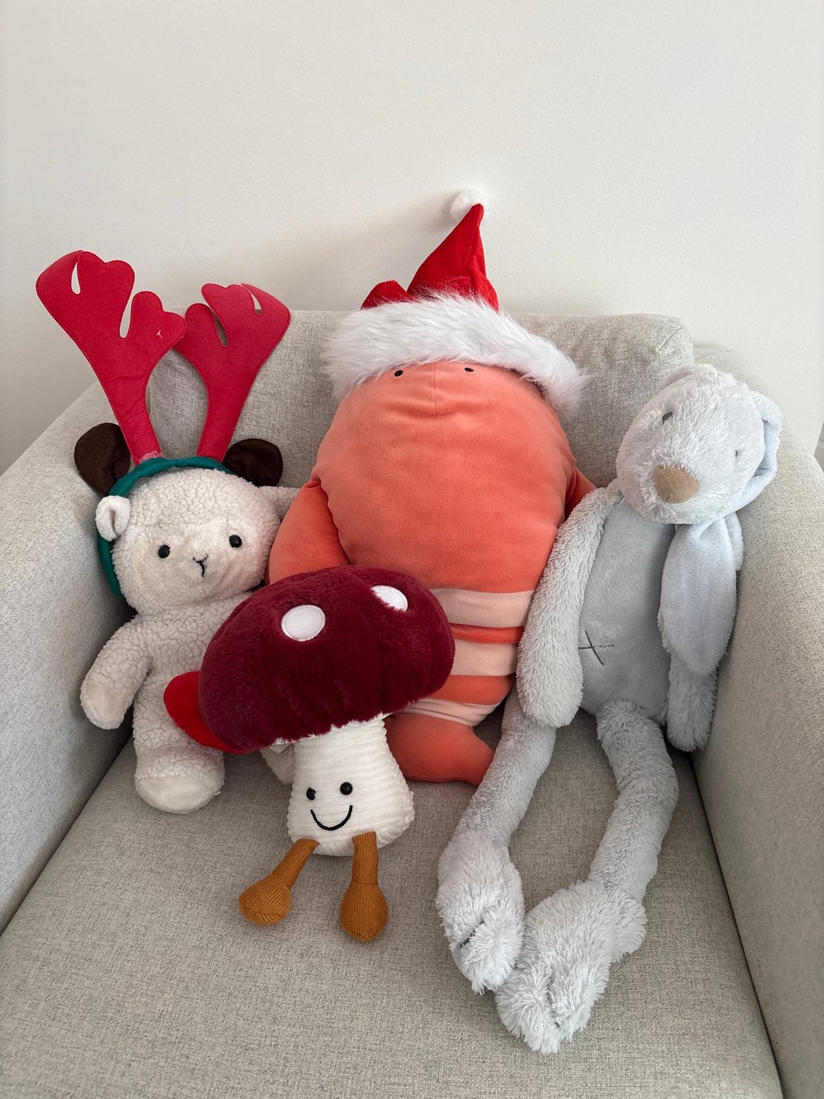 Leuke knuffels: konijn, paddenstoel en meer!, Kinderen en Baby's, Speelgoed | Knuffels en Pluche, Ophalen, Gebruikt, Konijn, Middelgroot (20 tot 80 cm)