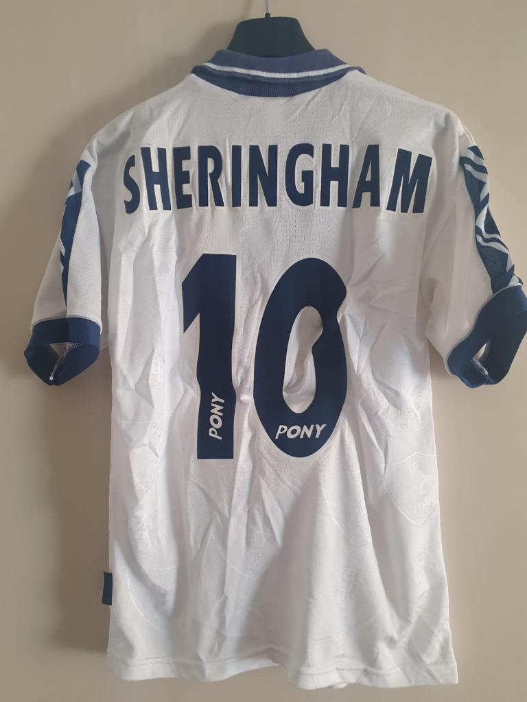 Voetbal shirt Tottenham Hotspur 1995 1997 Sheringham maat L, Verzenden, Zo goed als nieuw, Buitenlandse clubs, Shirt
