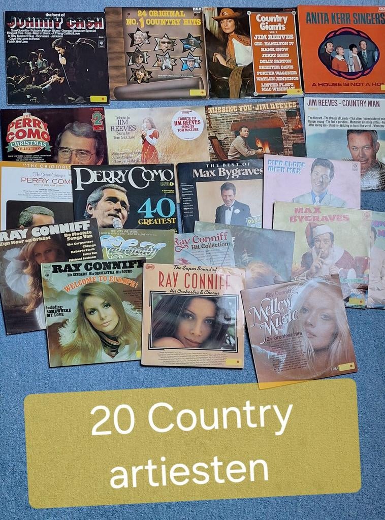 Ophalen Country albums 20 stuks, Ophalen, Gebruikt, Overige formaten