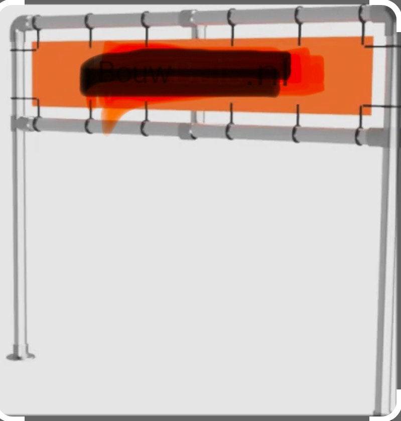 Spandoekframe 300x300 maar ook in te korten steigerbuis, Ophalen, Overige kleuren, 200 cm of meer, Zo goed als nieuw