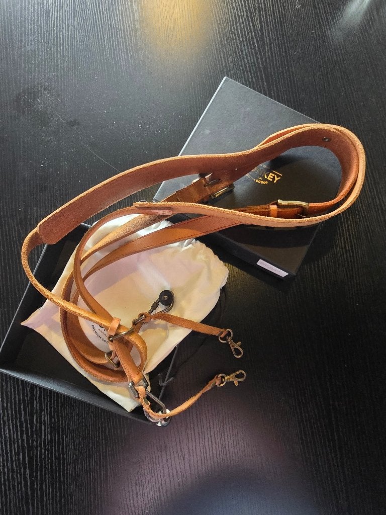 Bronkey Tokyo Dual Leather Harness Camera Strap Small, Audio, Tv en Foto, Fotografie | Fototassen, Overige merken, Schouderband