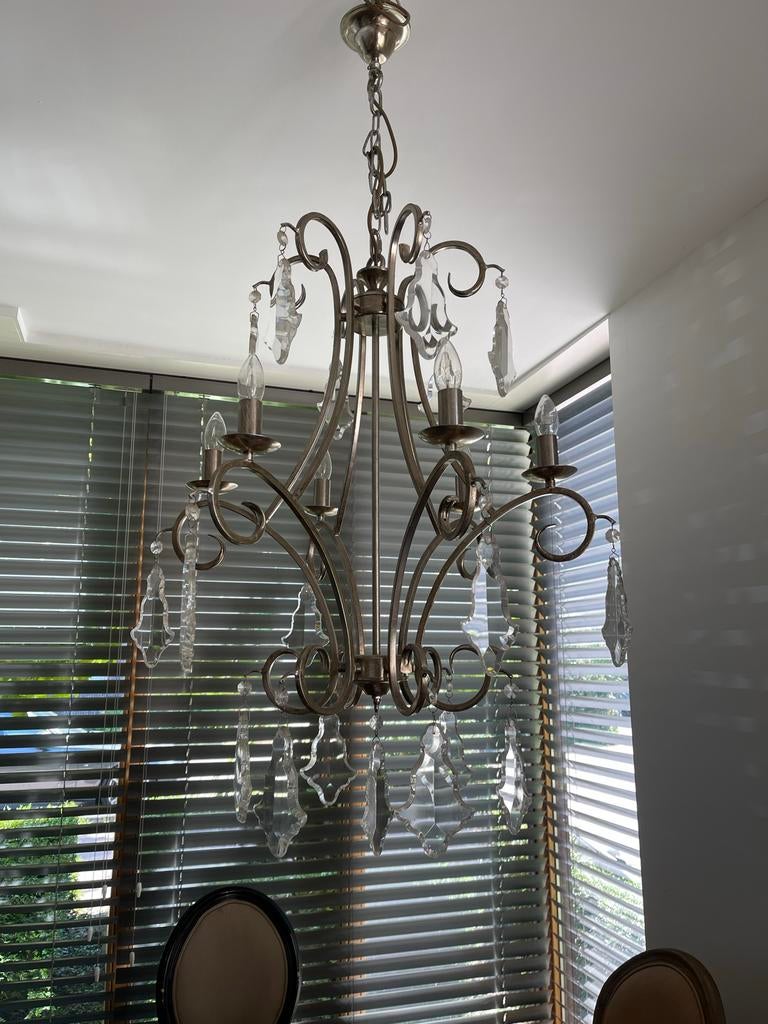 Kristallen hanglamp “eyecatcher“ met extra kristal, Ophalen, Zo goed als nieuw, Glas