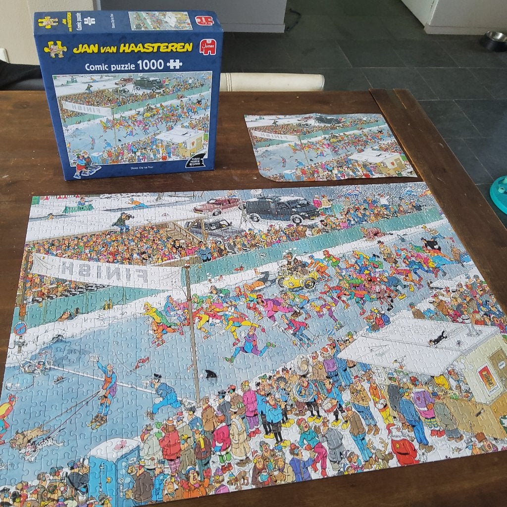 Jan v Haasteren puzzel, Eleven Ice City tour, 1000 stukjes, Ophalen of Verzenden, 500 t/m 1500 stukjes, Zo goed als nieuw, Legpuzzel