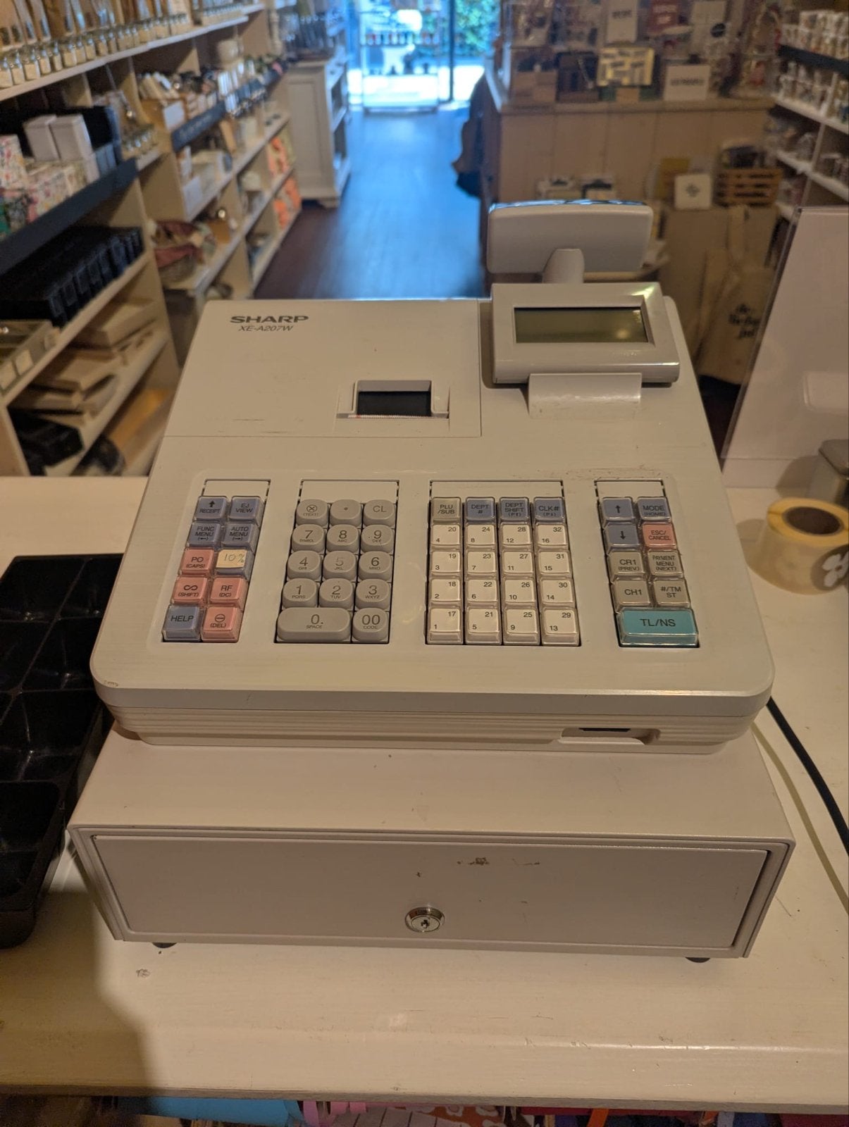 Sharp XE-A207W Kassa met lade en bonrollen, Ophalen