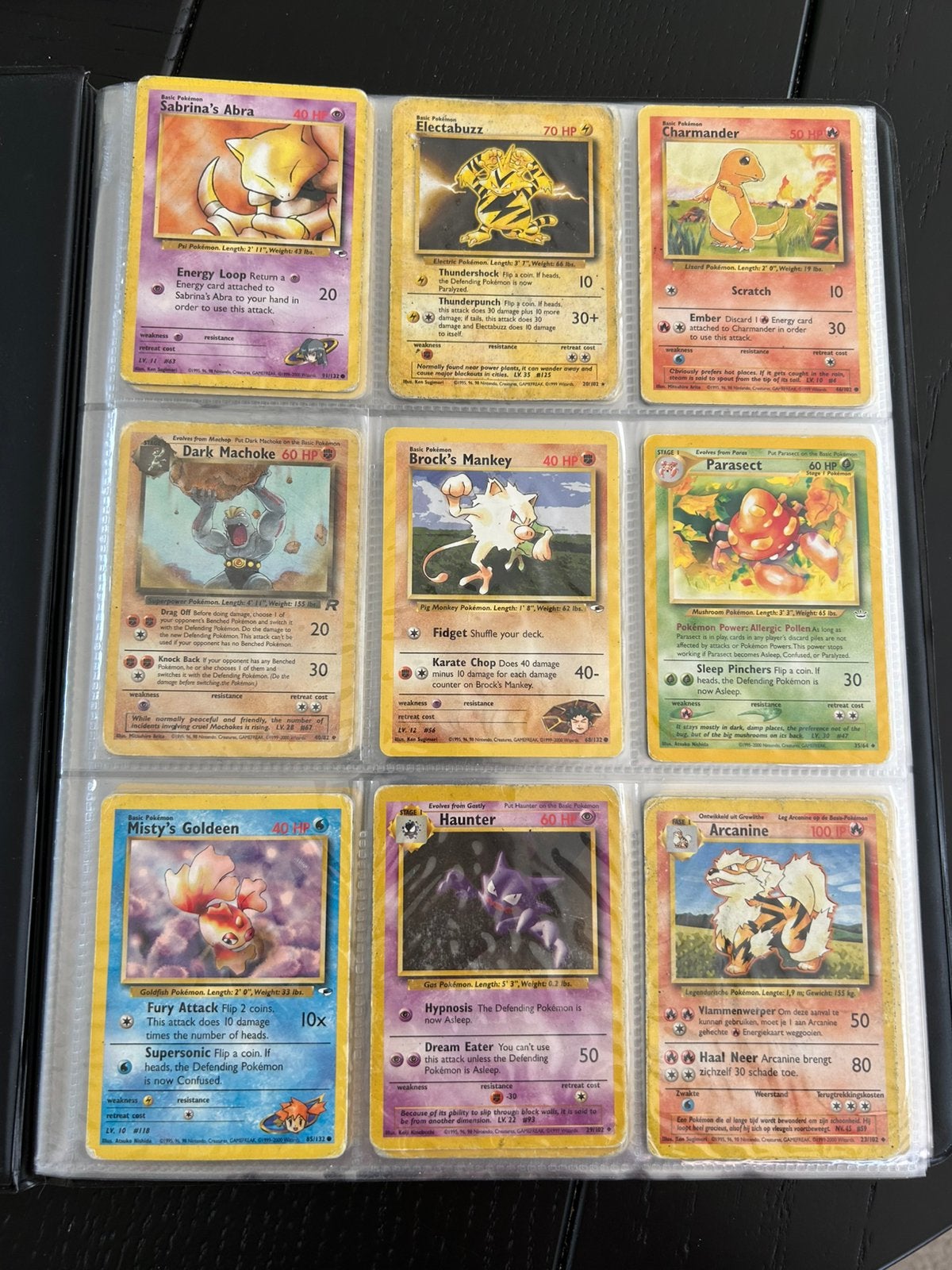 Map met oude pokemon kaarten, Ophalen of Verzenden, Gebruikt, Meerdere kaarten