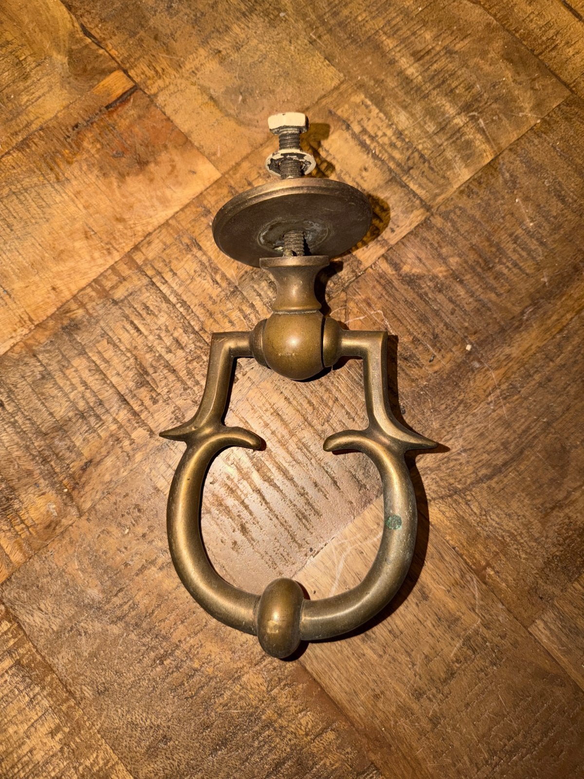 Antieke koperen deurklopper, Ophalen of Verzenden, Koper