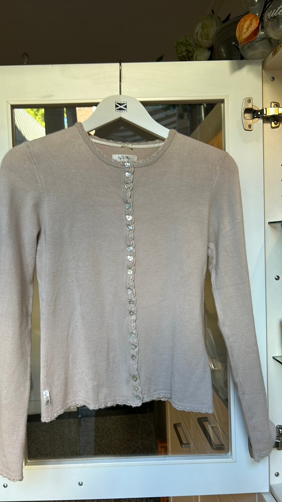 Bij SCAPA gekocht ‘by Timo’ vestje, bijzondere details mt S, Beige, Ophalen of Verzenden, Zo goed als nieuw, Lange mouw